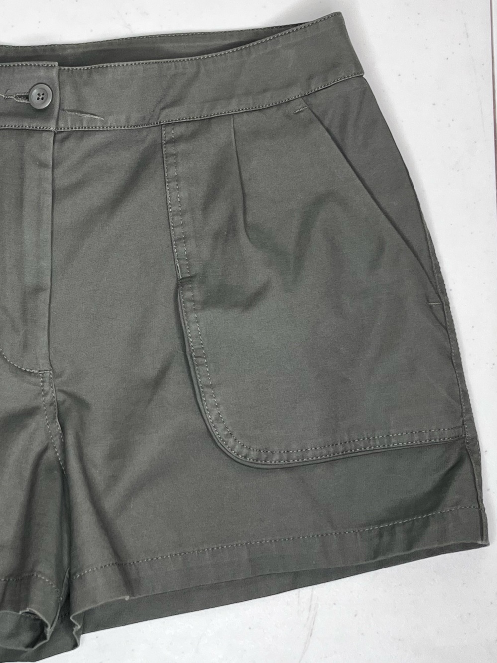 Lululemon This Instant Dark Olive Qwick Chino Shorts Sz 8 - Picture 5 of 16